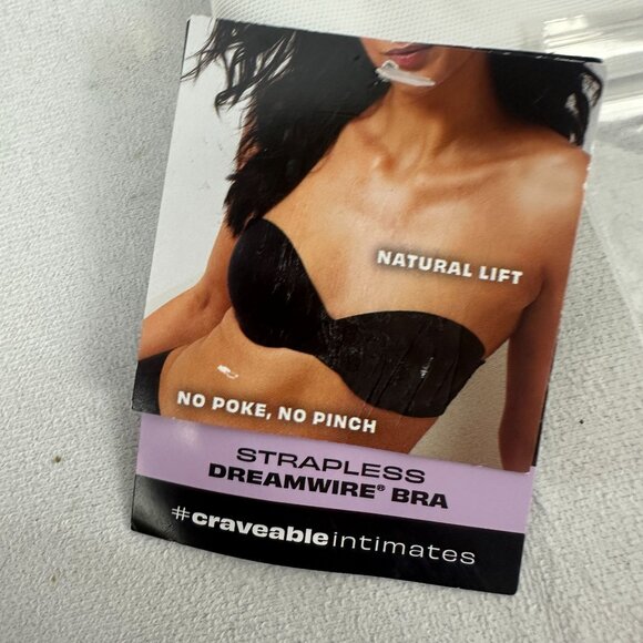 Maidenform Dreamwire Strapless Bra Natural Lift 38B White Adjustable Straps - Picture 4 of 9